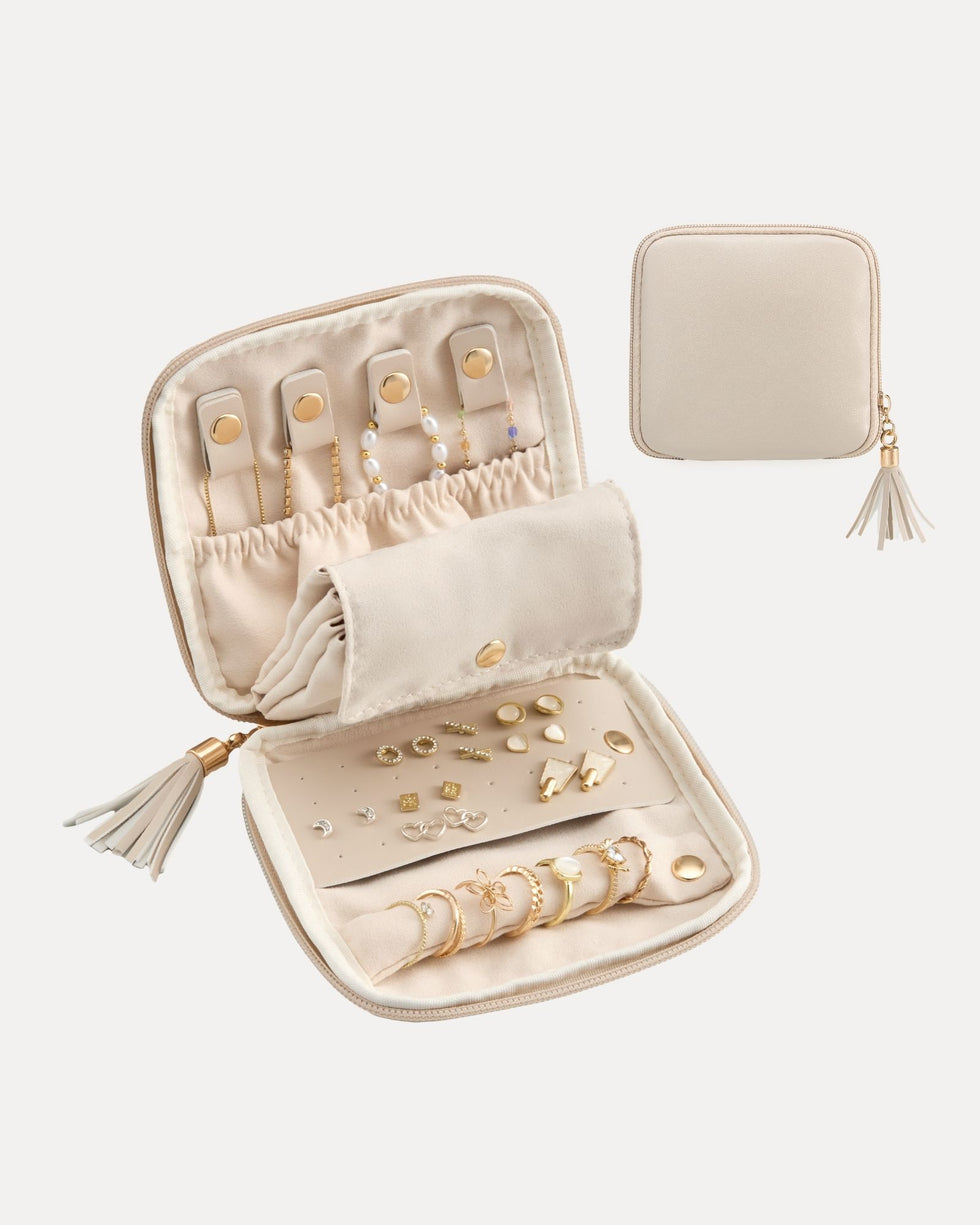 Elegant Travel Jewelry Organizer Pouch with Detachable Compartments ...