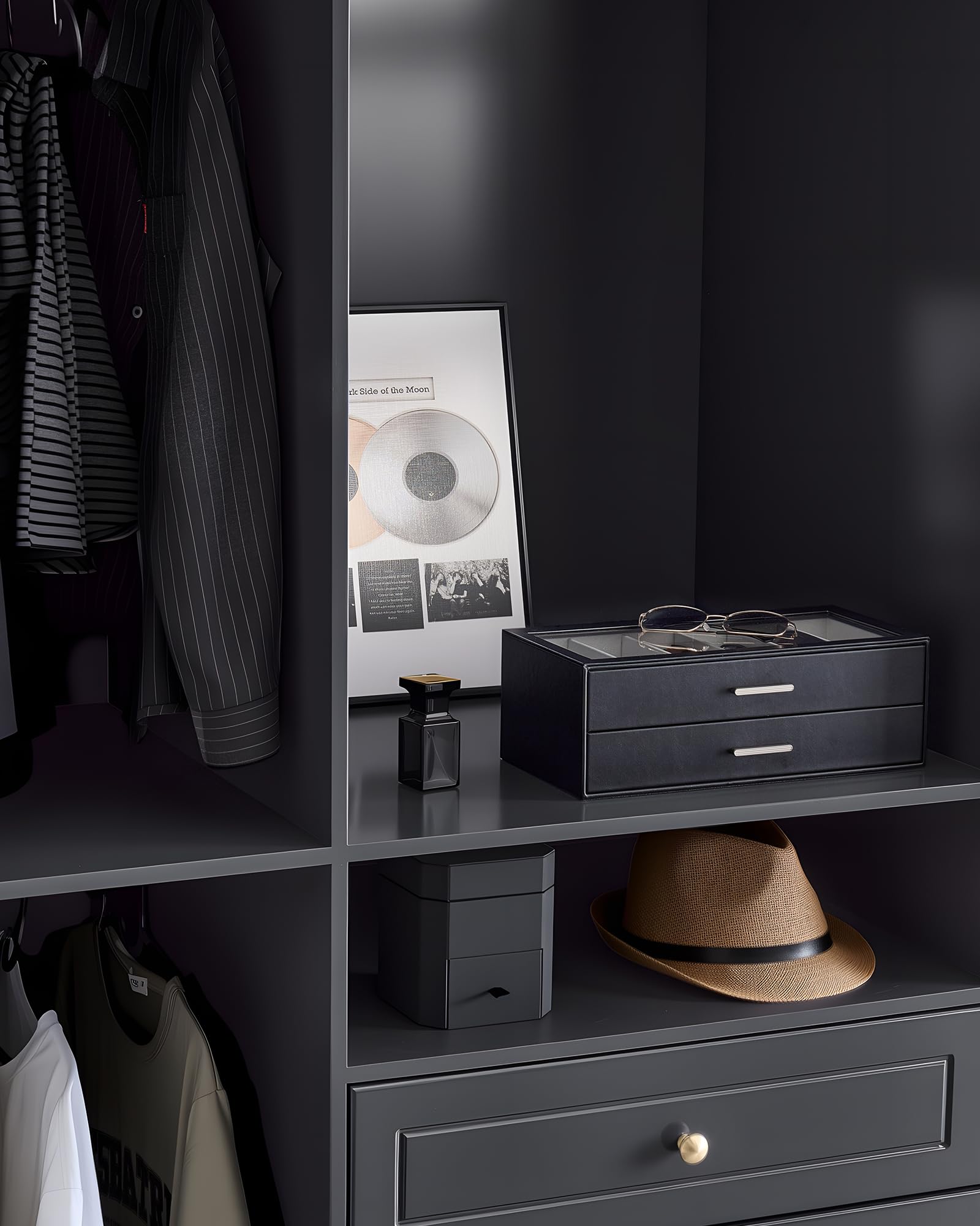 Glasses & Sunglasses Organizer Box with Clear Glass Lid