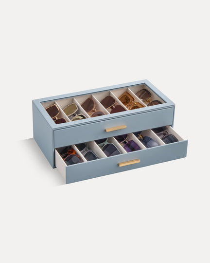 Glasses & Sunglasses Organizer Box with Clear Glass Lid
