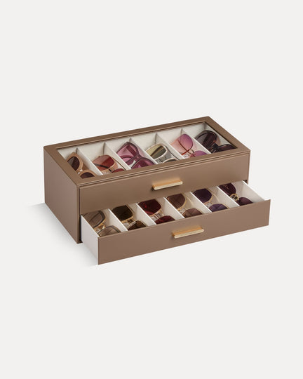 Glasses & Sunglasses Organizer Box with Clear Glass Lid