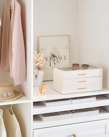 Glasses & Sunglasses Organizer Box with Clear Glass Lid