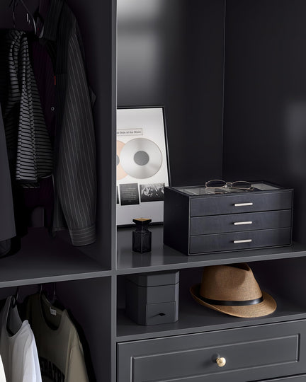 Glasses & Sunglasses Organizer Box with Clear Glass Lid