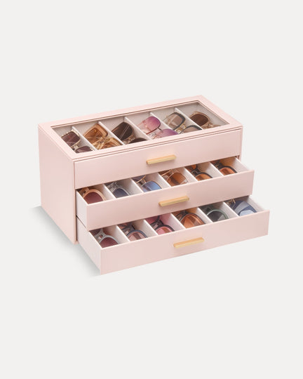 Glasses & Sunglasses Organizer Box with Clear Glass Lid