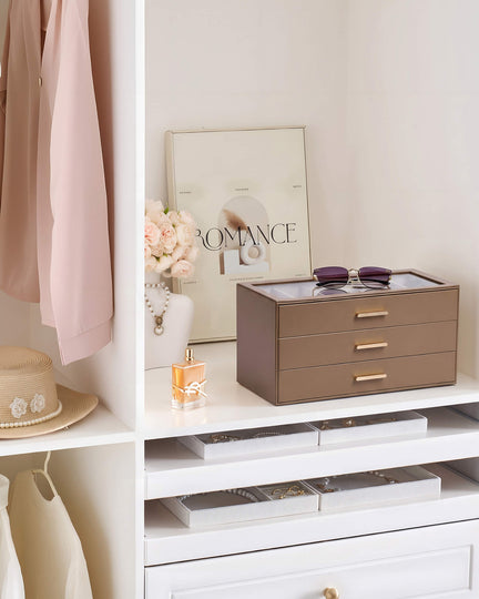 Glasses & Sunglasses Organizer Box with Clear Glass Lid