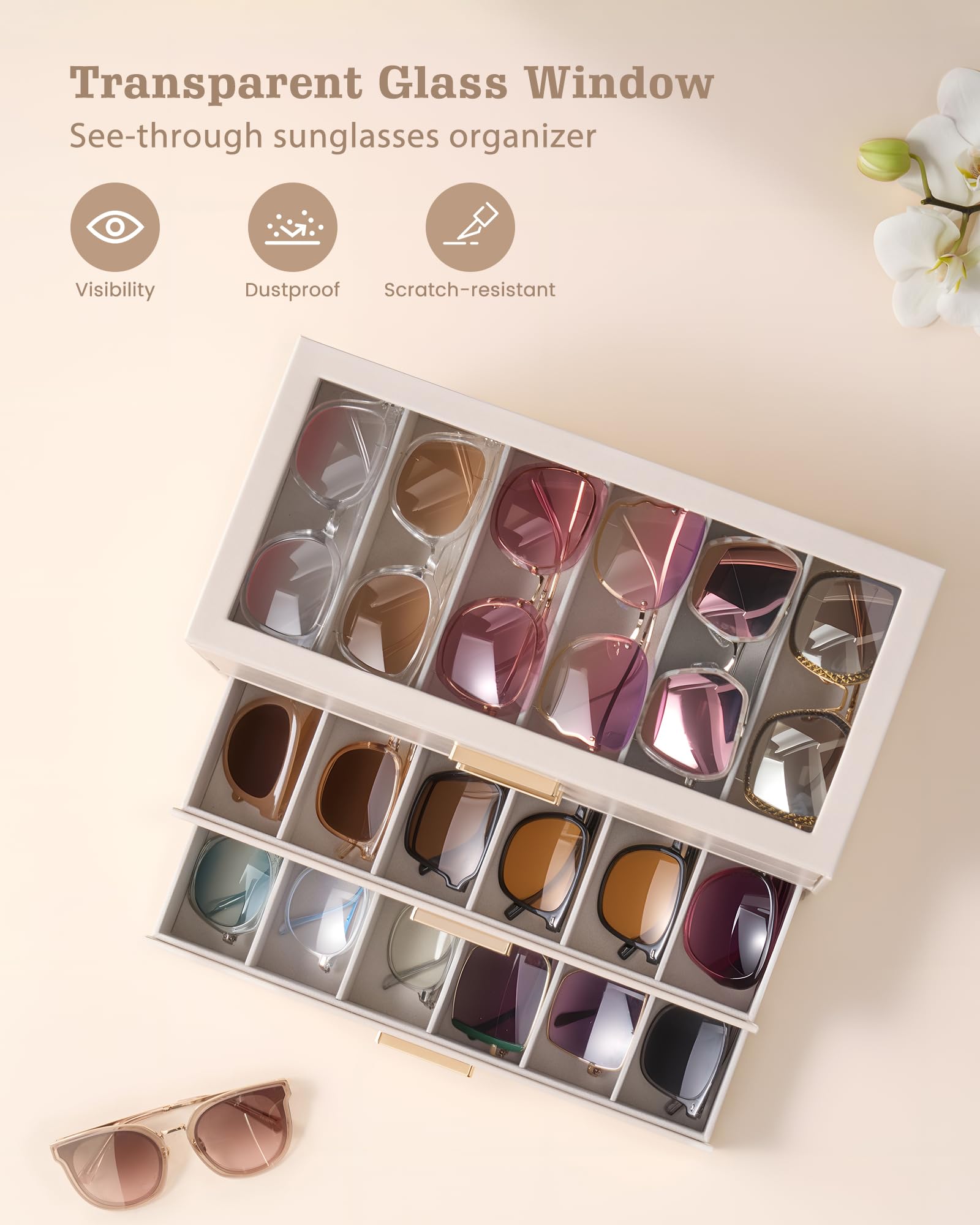 Glasses & Sunglasses Organizer Box