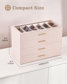 Glasses & Sunglasses Organizer Box with Clear Glass Lid