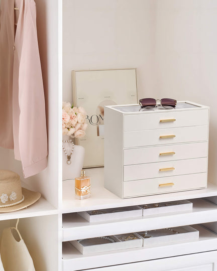 Glasses & Sunglasses Organizer Box with Clear Glass Lid