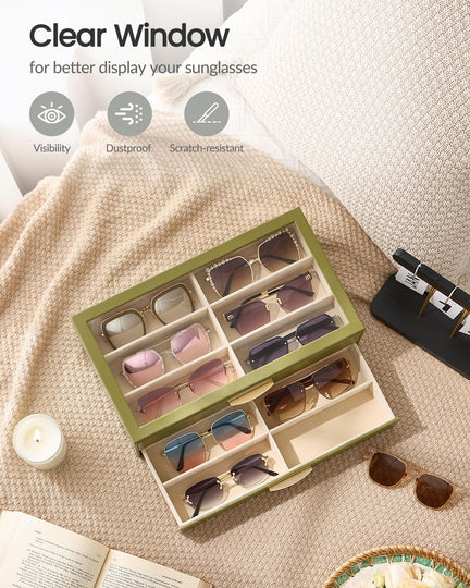 PU Eyewear Storage Box with Drawer