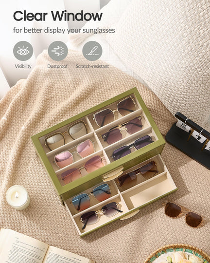 PU Eyewear Storage Box with Drawer