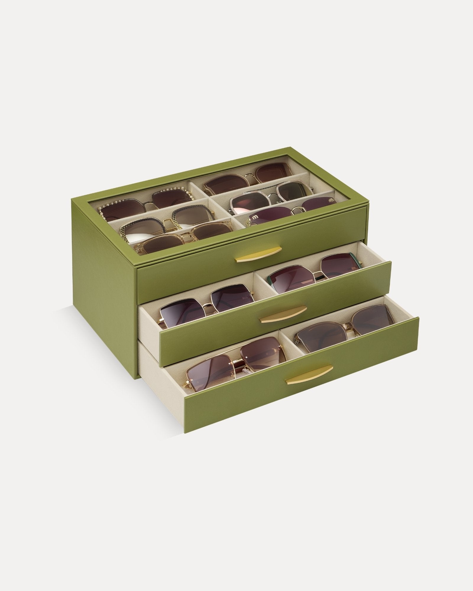 PU Eyewear Storage Box with Drawer