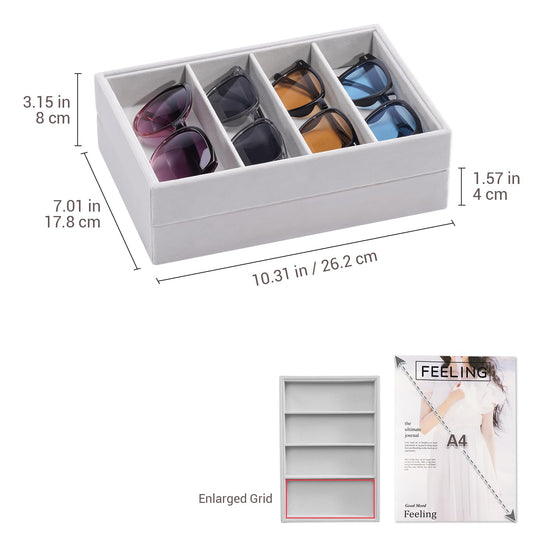 Velvet Sunglasses Organizer Tray