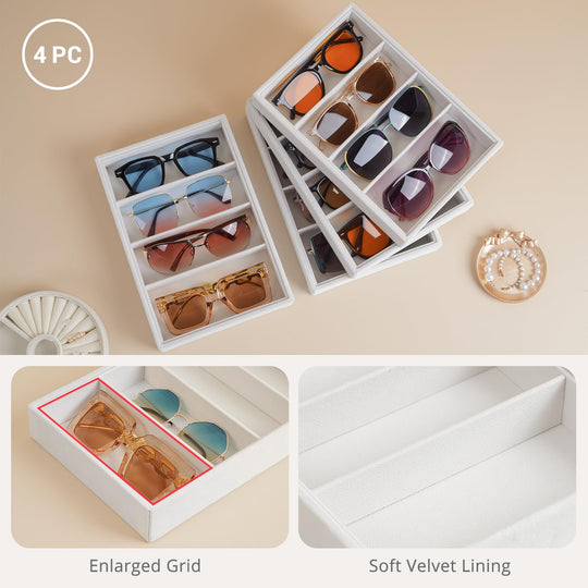 Velvet Sunglasses Organizer Tray