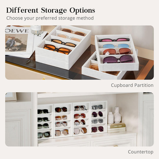 Velvet Sunglasses Organizer Tray