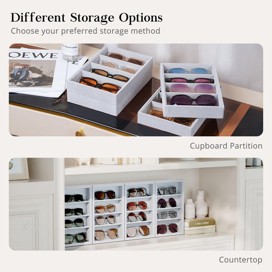 Velvet Sunglasses Organizer Tray