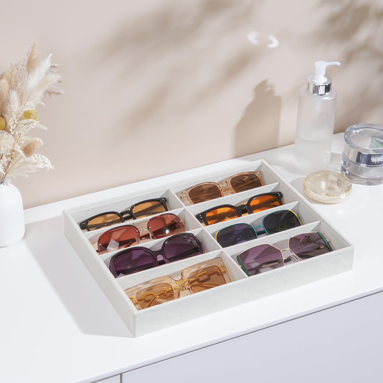Velvet Sunglasses Organizer Tray