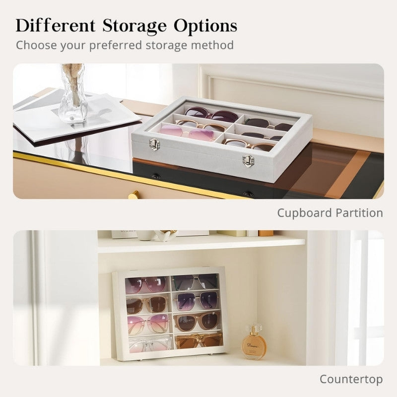 Velvet Sunglasses Organizer Tray