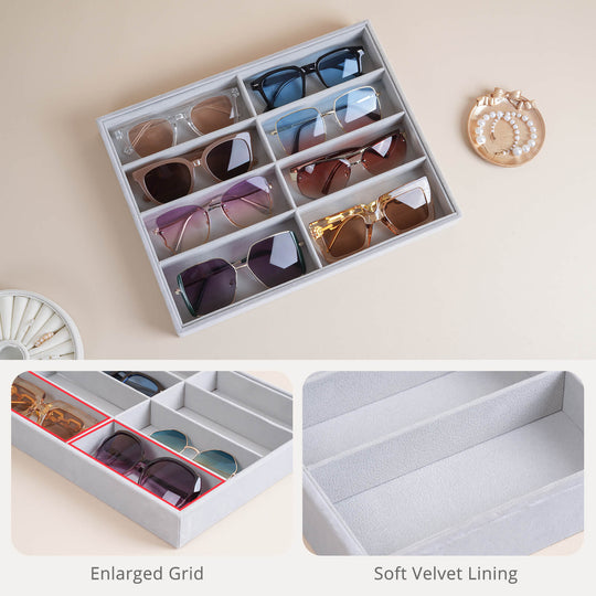 Velvet Sunglasses Organizer Tray