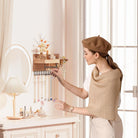 Wall Mounted Hanging Jewelry Organizer with Storage Shelf