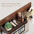 Wall Mounted Hanging Jewelry Organizer with Storage Shelf