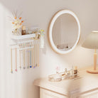 Wall Mounted Hanging Jewelry Organizer with Storage Shelf