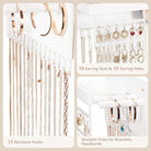 Wall Mounted Hanging Jewelry Organizer with Storage Shelf