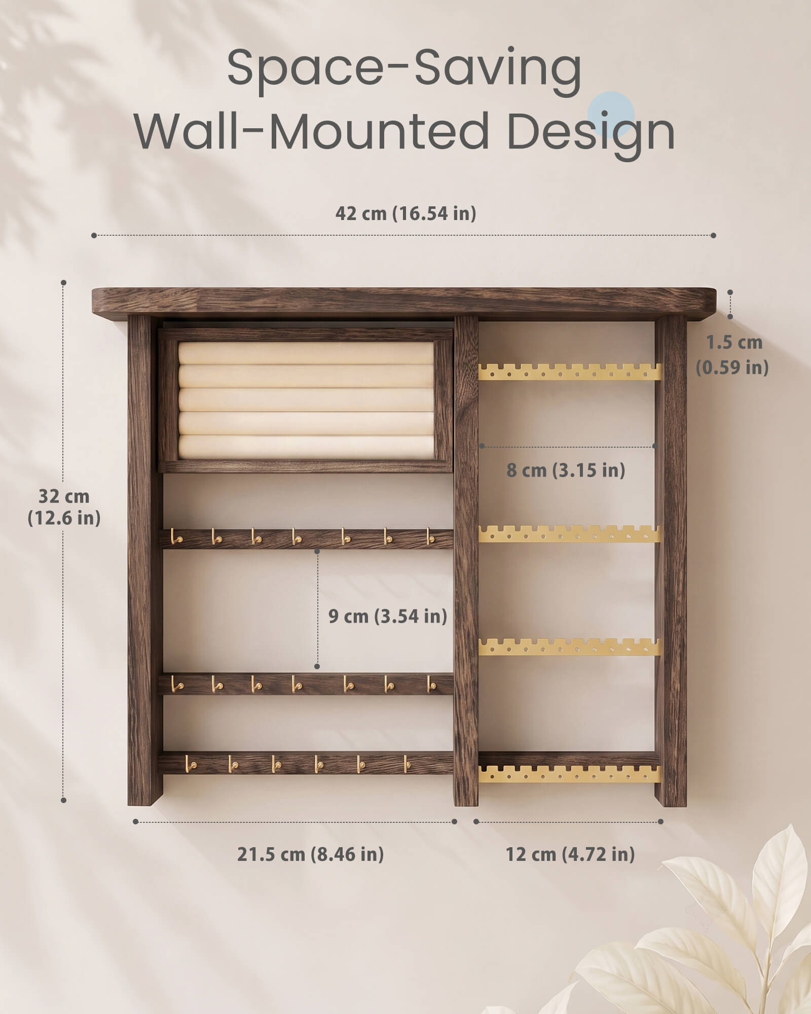 Large Capacity Wall Mounted Hanging Jewelry Organizer
