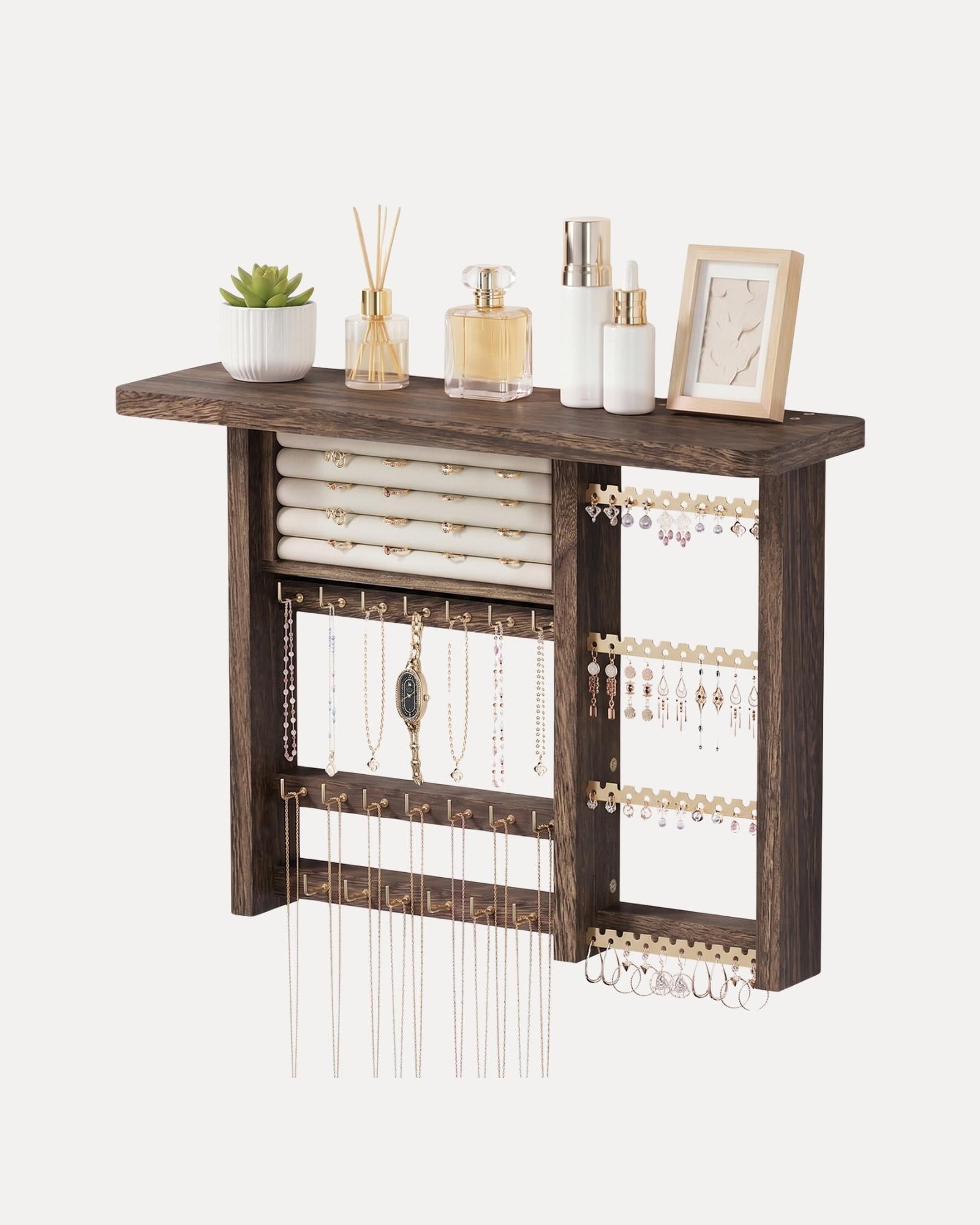 Large Capacity Wall Mounted Hanging Jewelry Organizer