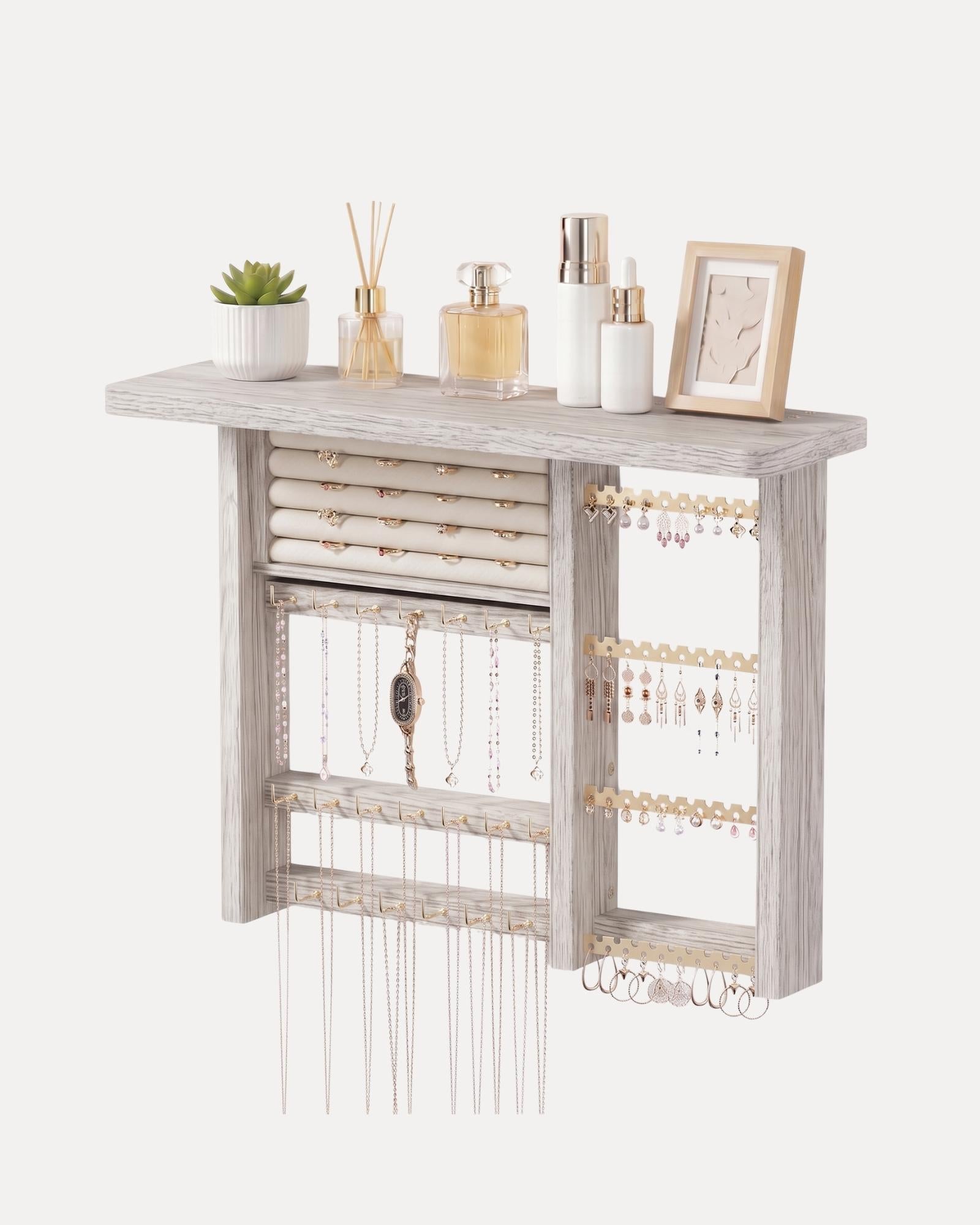 Large Capacity Wall Mounted Hanging Jewelry Organizer