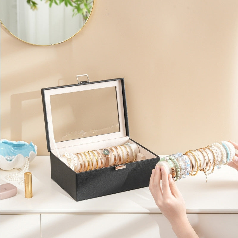 Bracelet Display Holder Clear Lid Jewelry Box