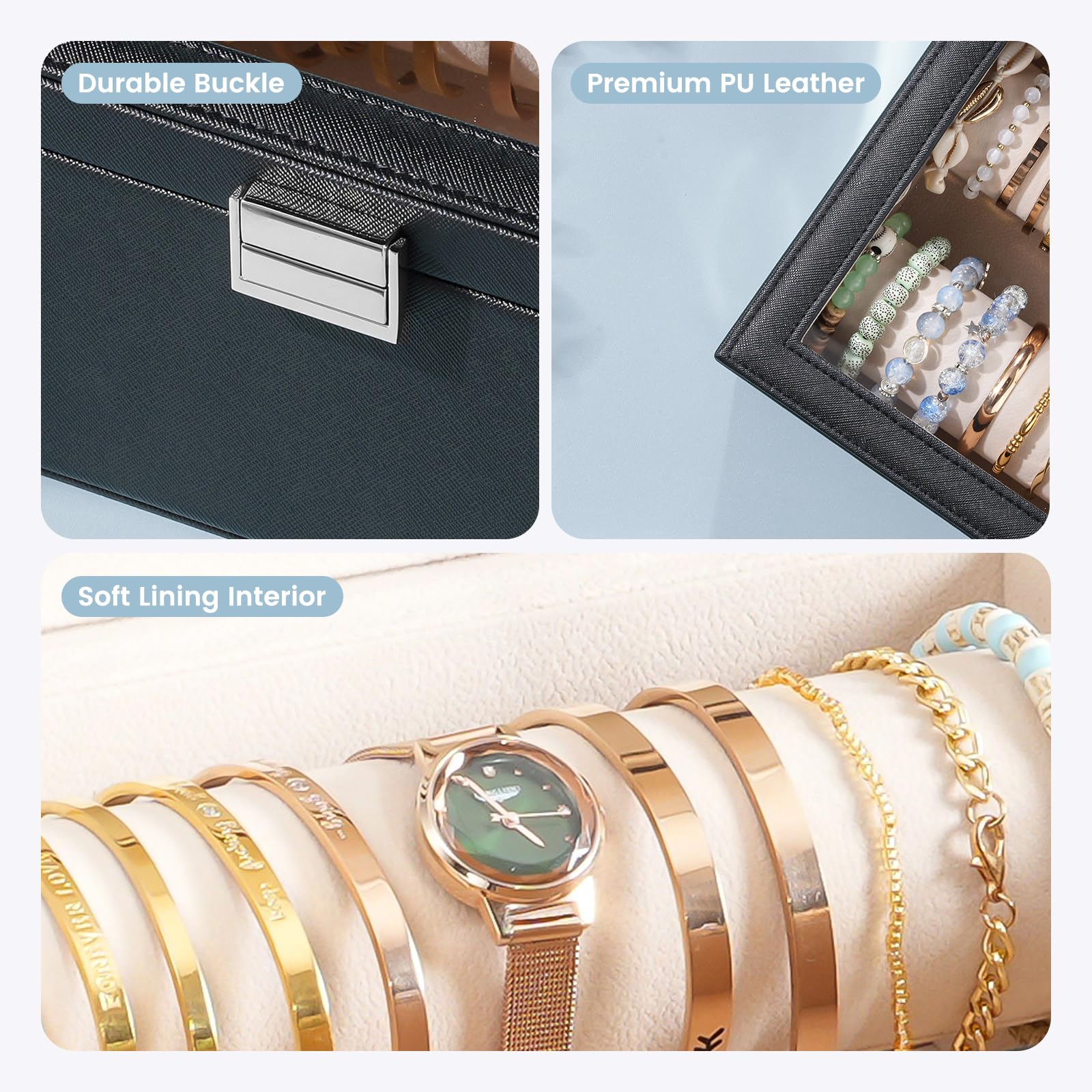 Bracelet Display Holder Clear Lid Jewelry Box