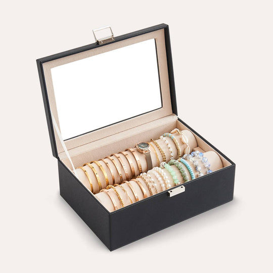 Bracelet Display Holder Clear Lid Jewelry Box