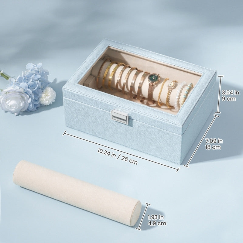 Bracelet Display Holder Clear Lid Jewelry Box