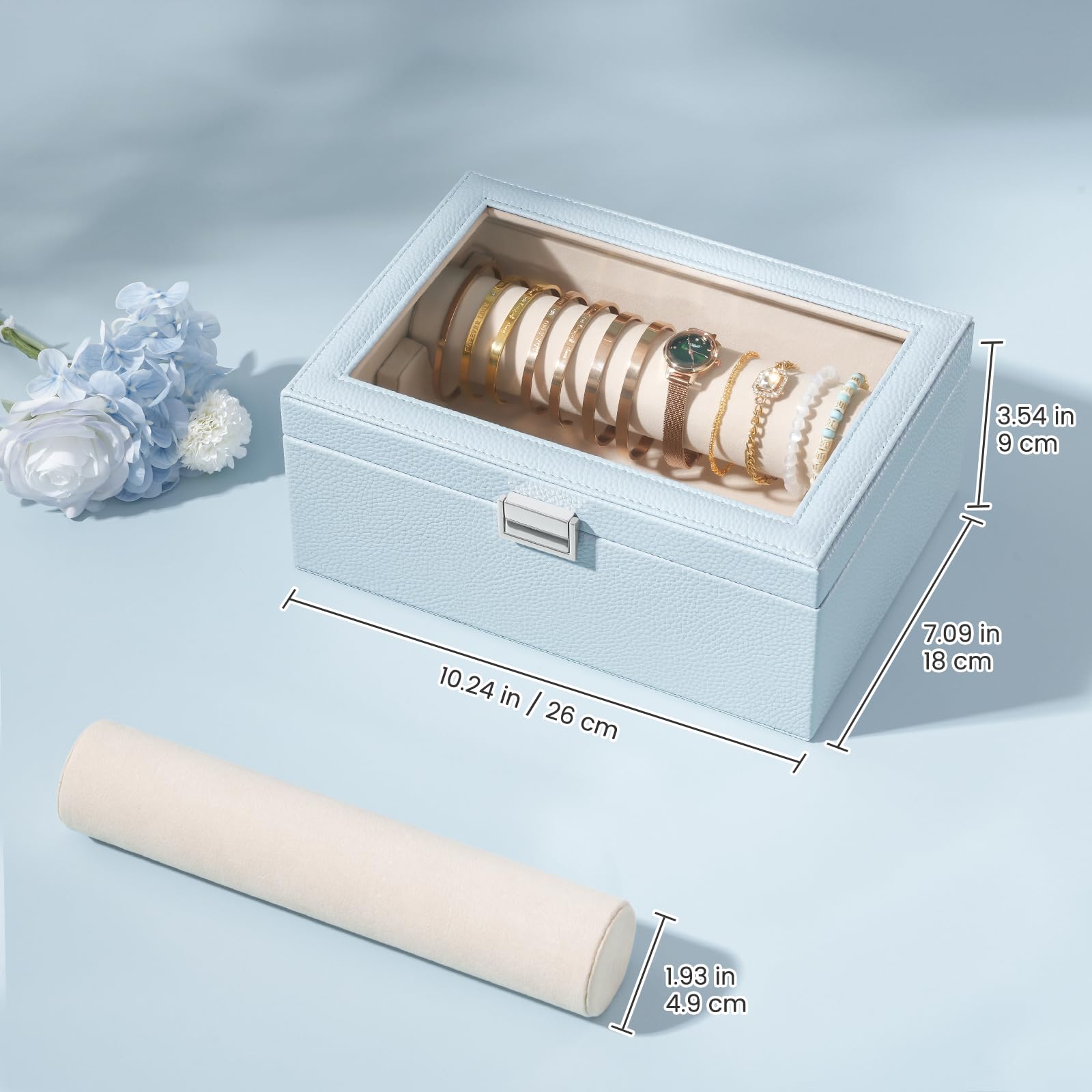 Bracelet Display Holder Clear Lid Jewelry Box