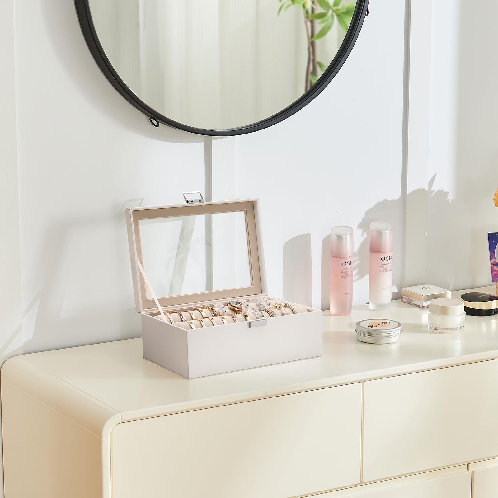 Bracelet Display Holder Clear Lid Jewelry Box