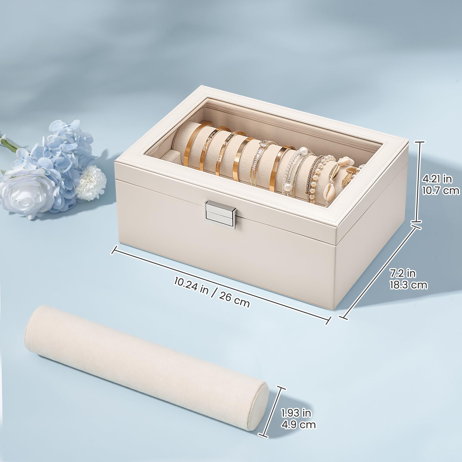 Bracelet Display Holder Clear Lid Jewelry Box