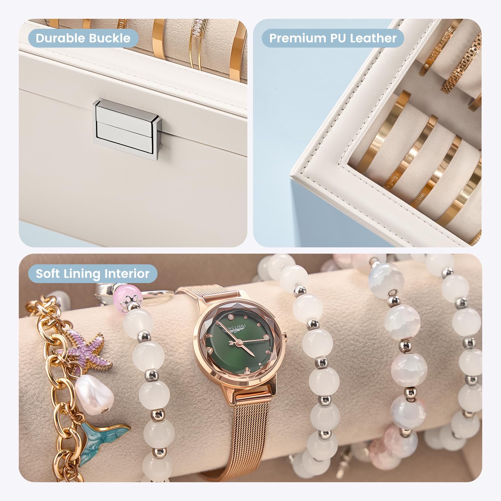 Bracelet Display Holder Clear Lid Jewelry Box