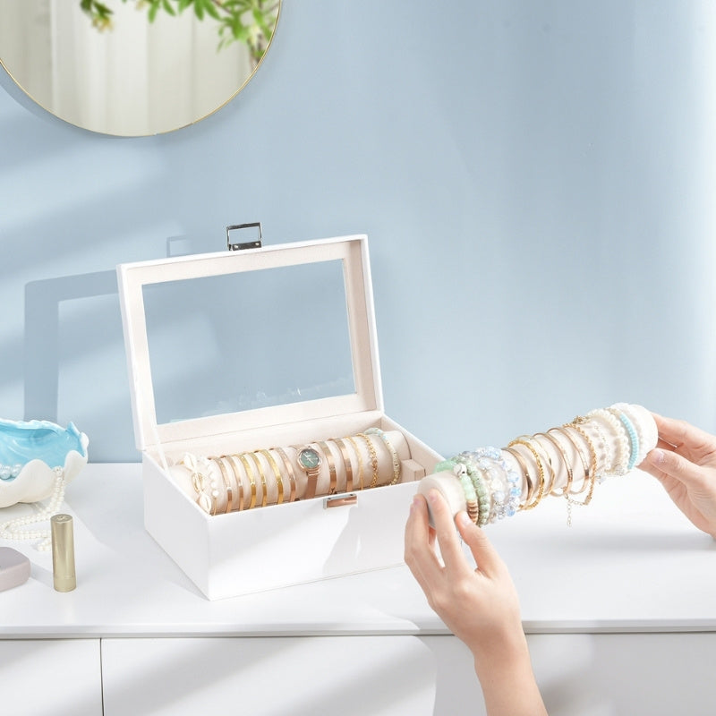 Bracelet Display Holder Clear Lid Jewelry Box