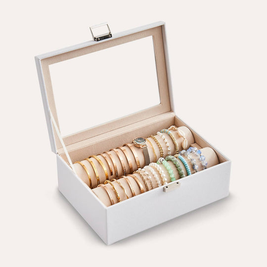 Bracelet Display Holder Clear Lid Jewelry Box