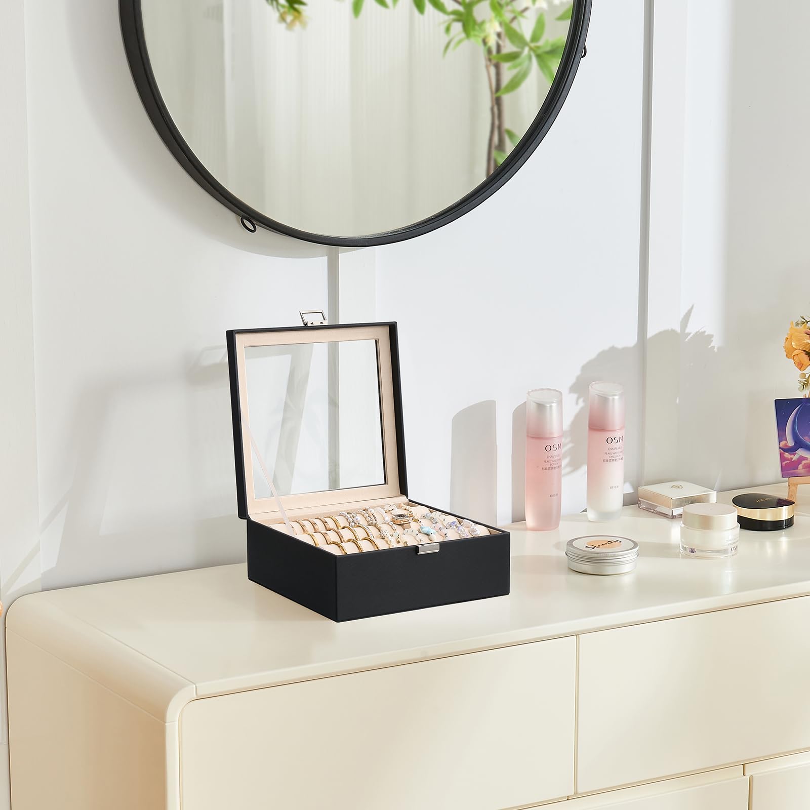 Bracelet Display Holder Clear Lid Jewelry Box