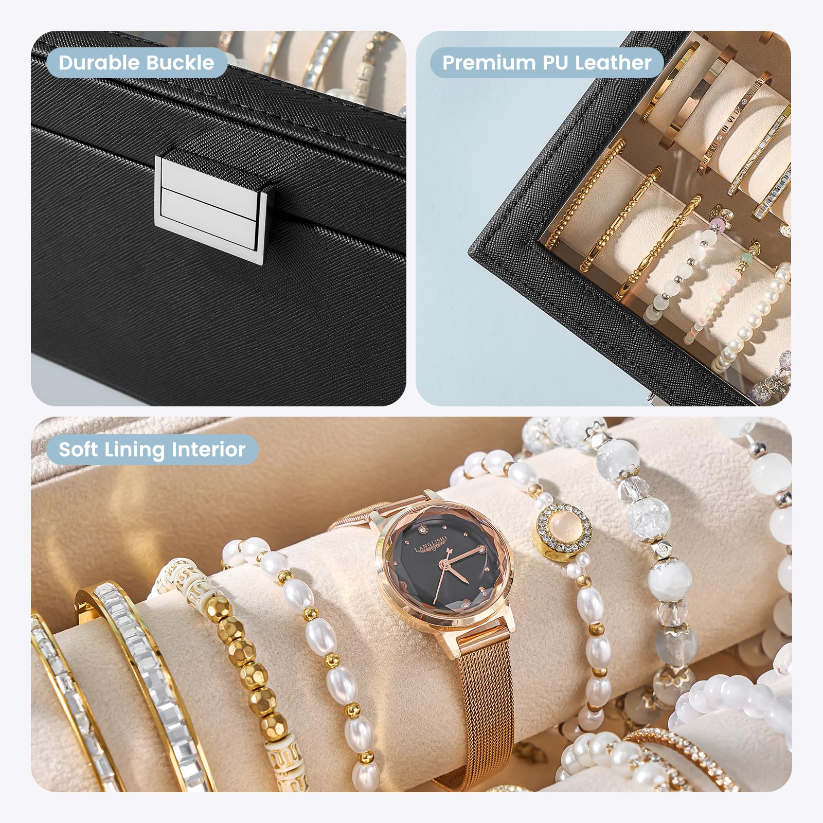 Bracelet Display Holder Clear Lid Jewelry Box