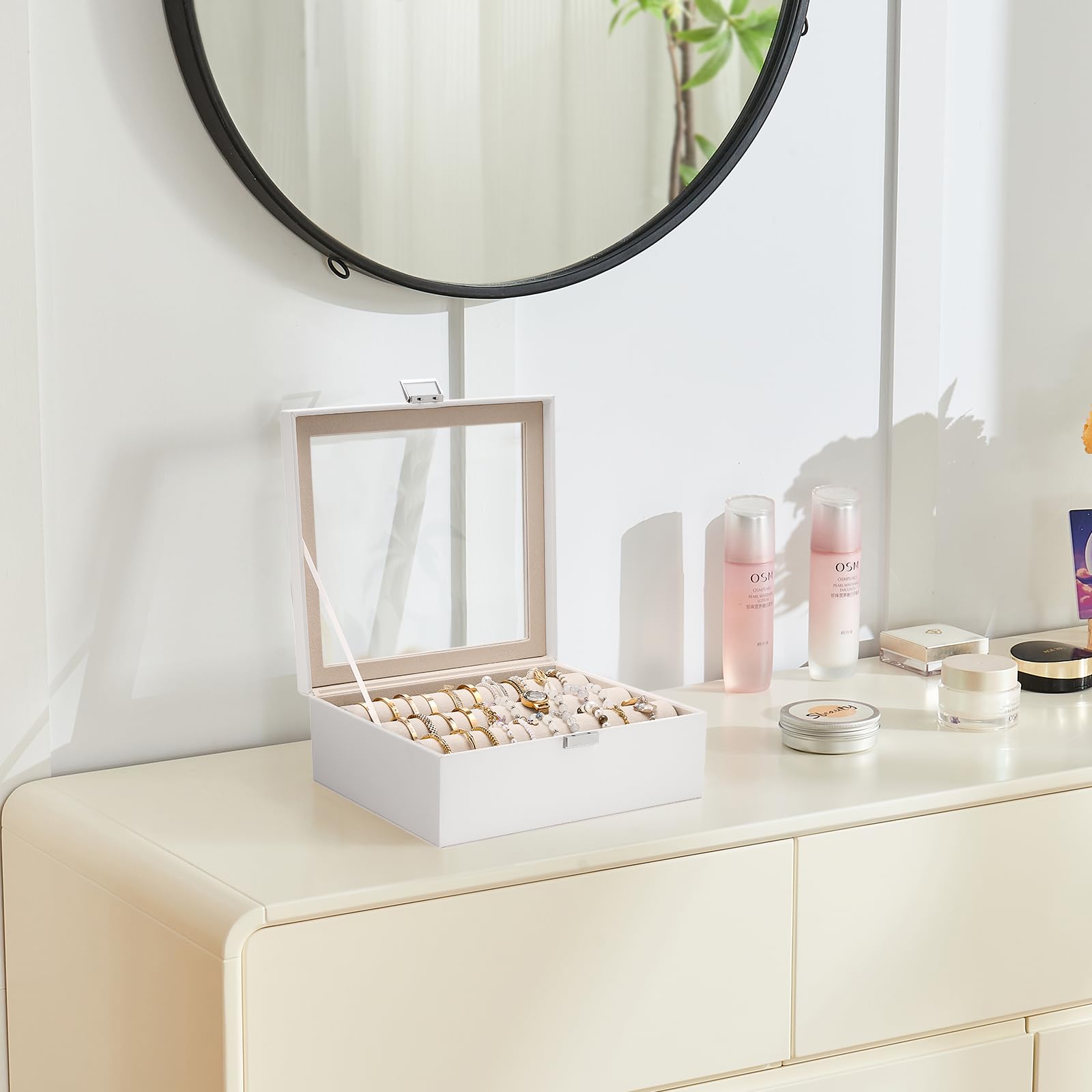 Bracelet Display Holder Clear Lid Jewelry Box