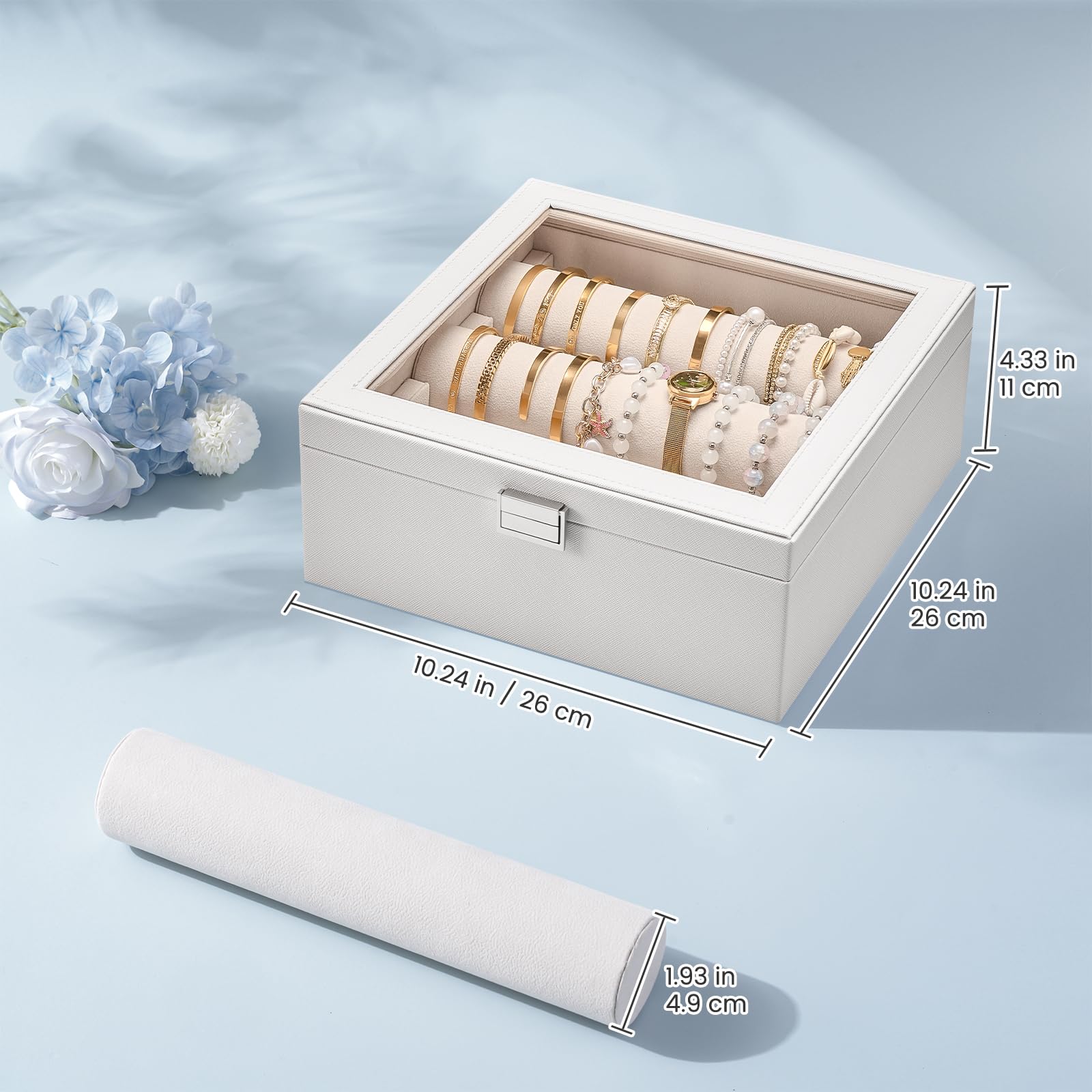 Bracelet Display Holder Clear Lid Jewelry Box