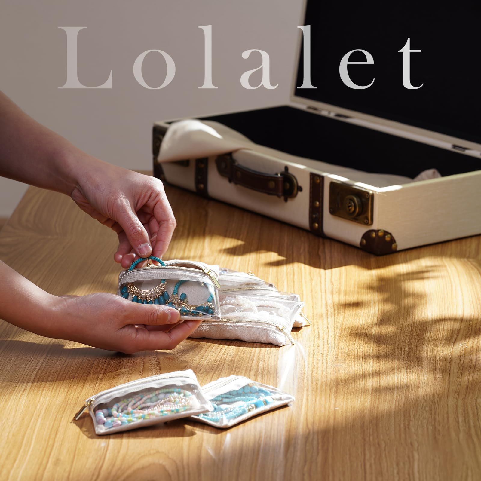 8 in 1 Travel Jewelry Case with Velvet Pouches