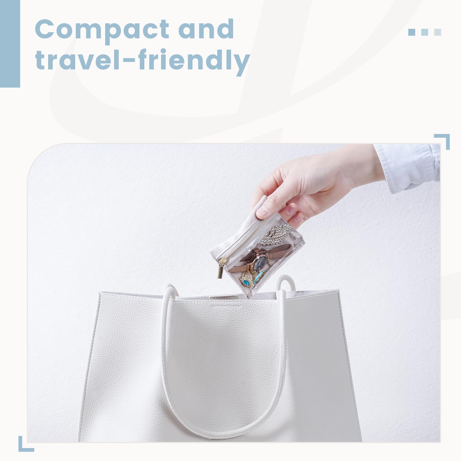 8 in 1 Travel Jewelry Case with Velvet Pouches