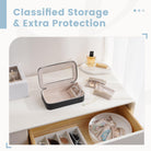 8 in 1 Travel Jewelry Case with Velvet Pouches