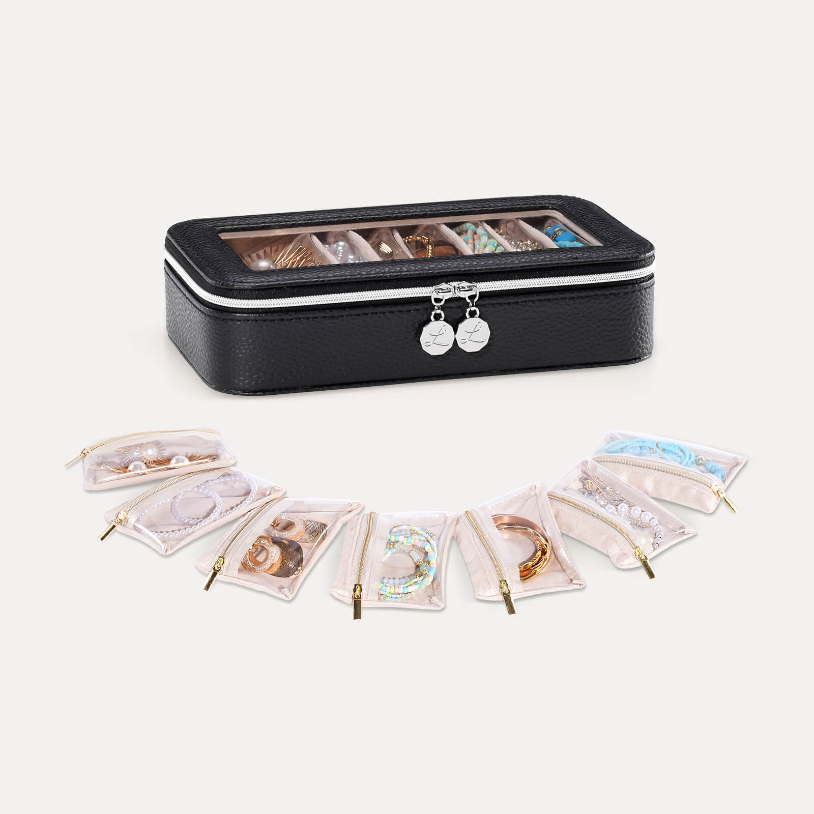 Travel Jewelry Case with Velvet Pouches | Lolalet