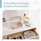 8 in 1 Travel Jewelry Case with Velvet Pouches