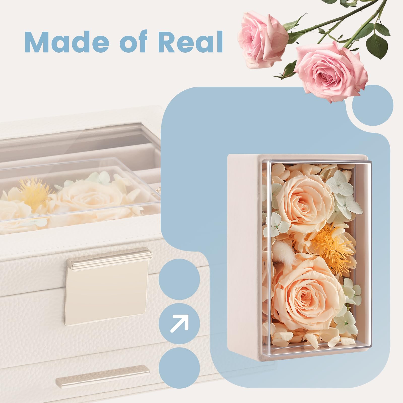 Preserved Flower Jewelry Box