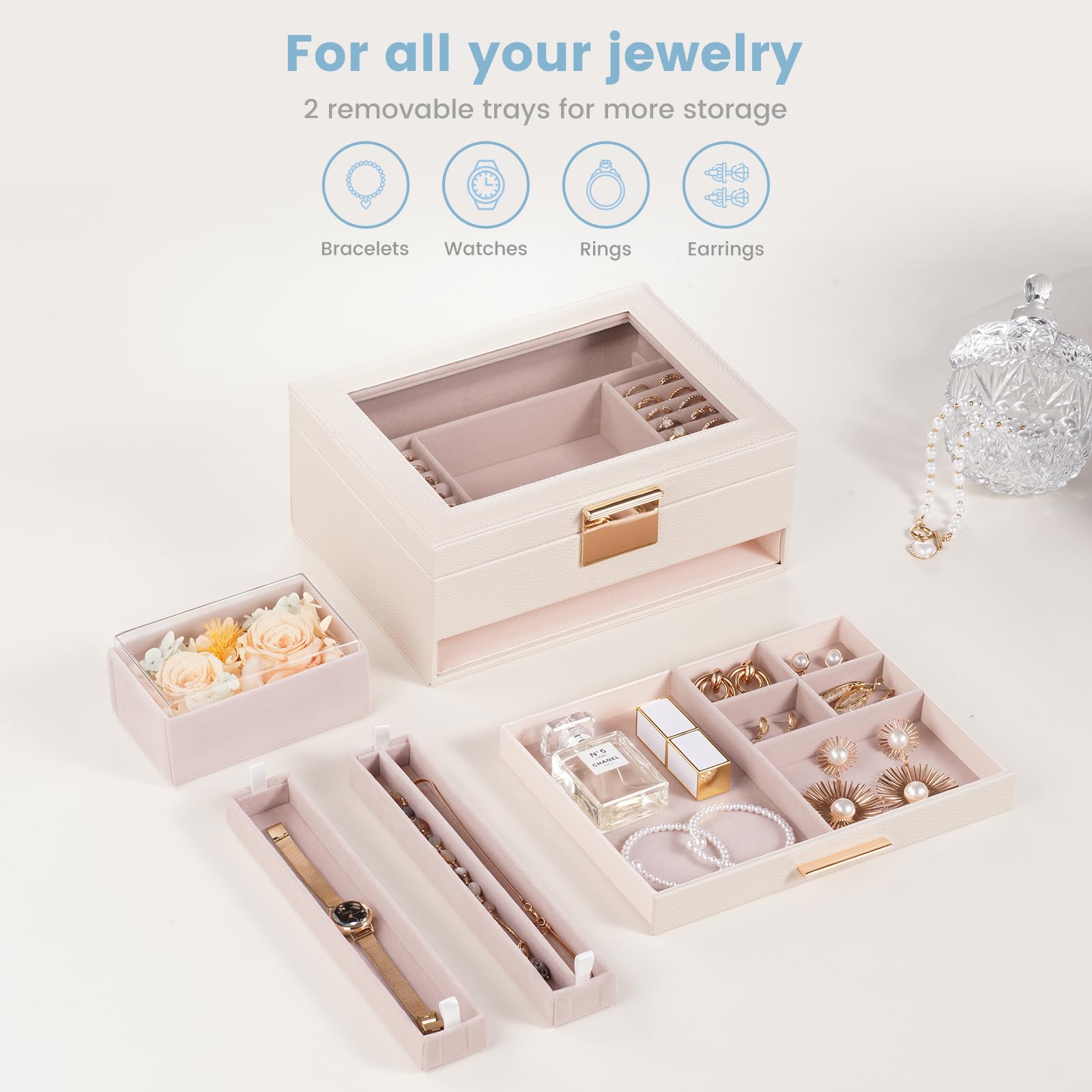 Preserved Flower Jewelry Box