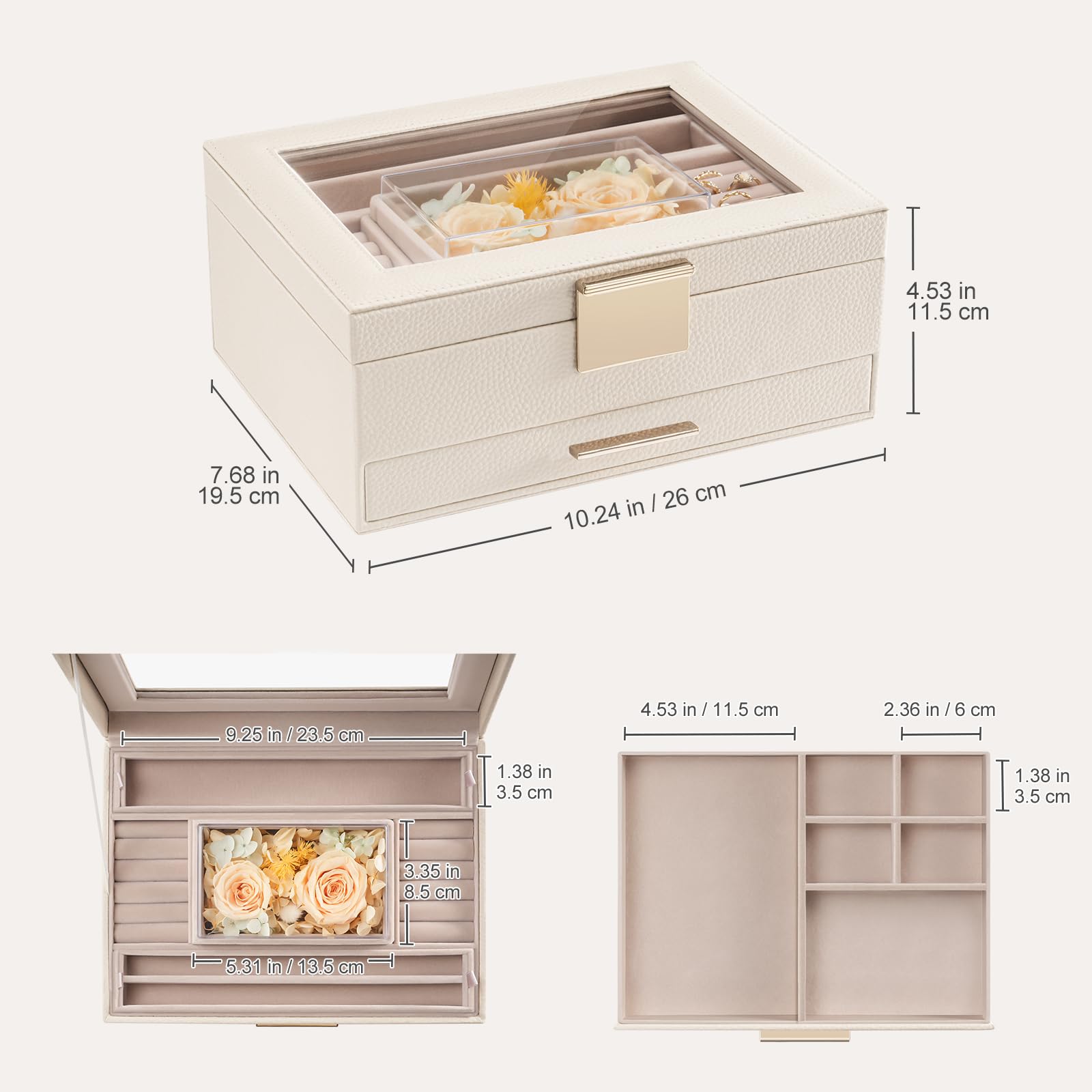 Preserved Flower Jewelry Box